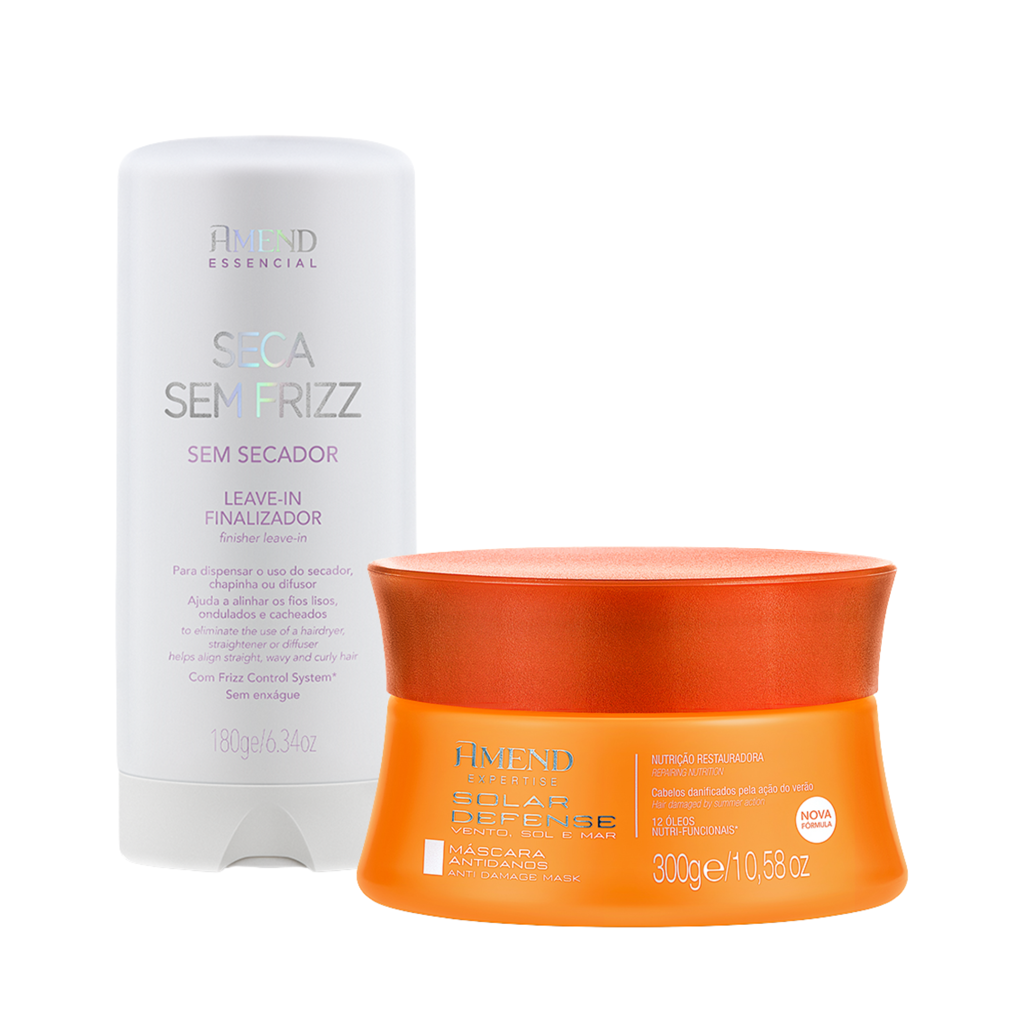 Kit Seca Sem Fizz e Máscara Solar | 2 produtos